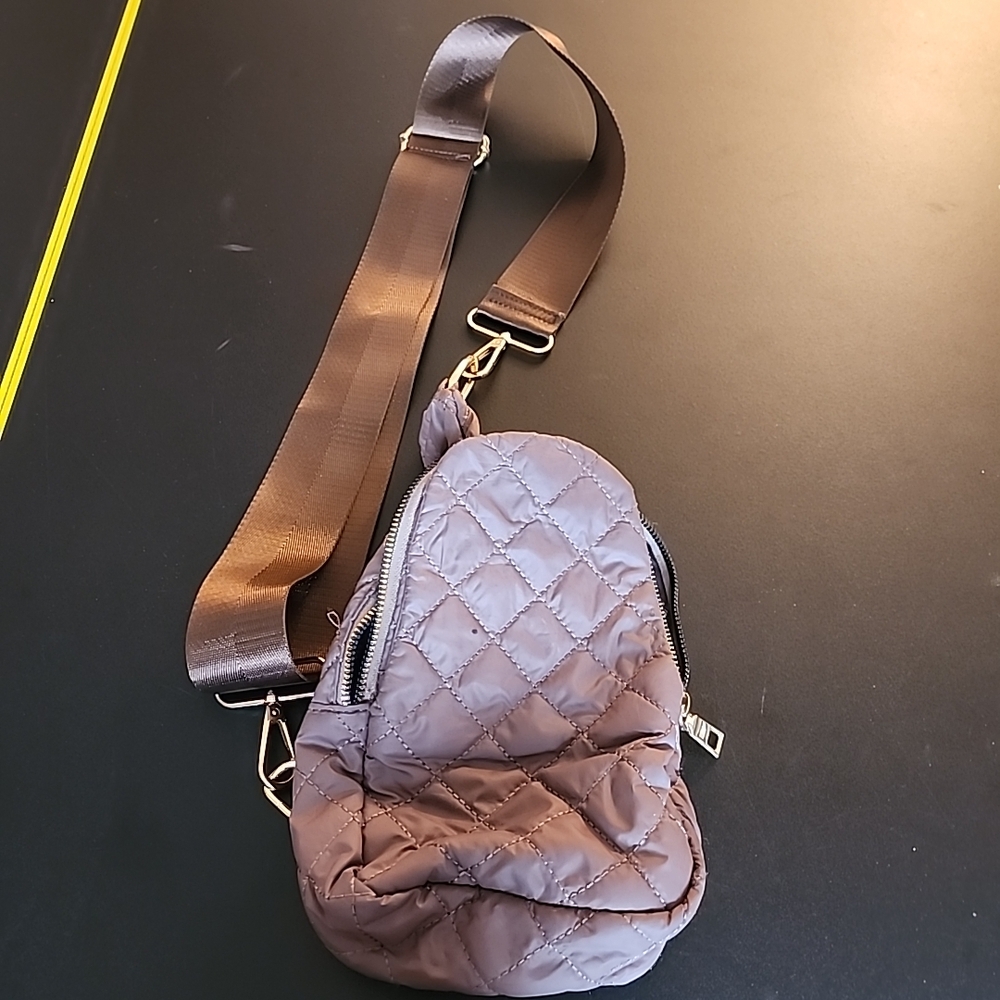 Coco + Carmen Black Quilted Crossbody Bag